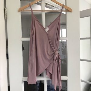 Sienna Sky Wrap Tie Spaghetti strap cami tank top